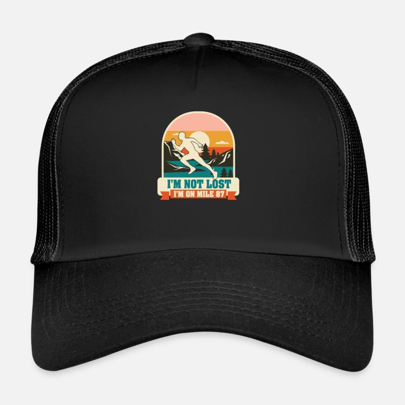 Je ne suis pas perdu, je suis sur le marathon du mile 87 Casquette trucker 