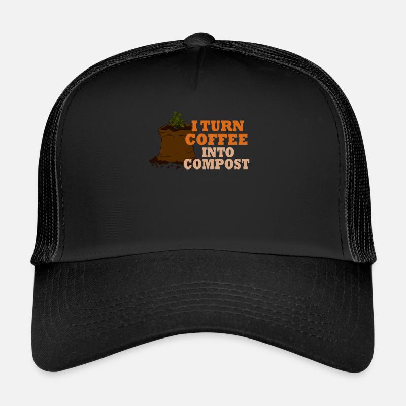Ich verwandle Kaffee in Kompost Blue Planet Trucker Cap