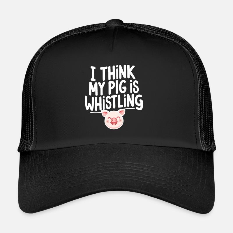 Je pense que mon cochon siffle le spri allemand Denglisch Casquette trucker 