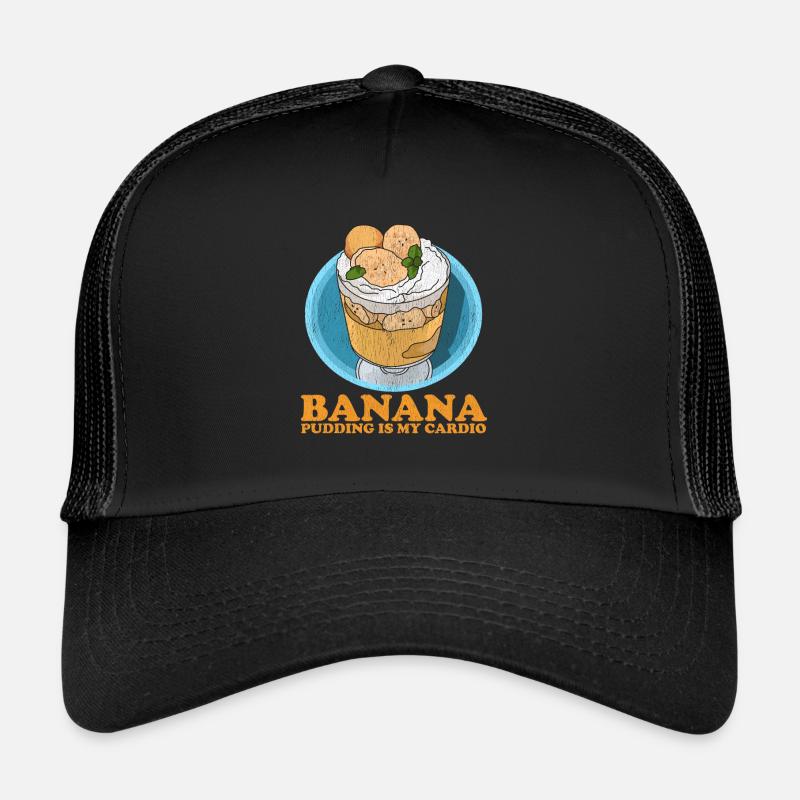 Pudding à la banane Cadeau de pudding à la banane Casquette trucker 
