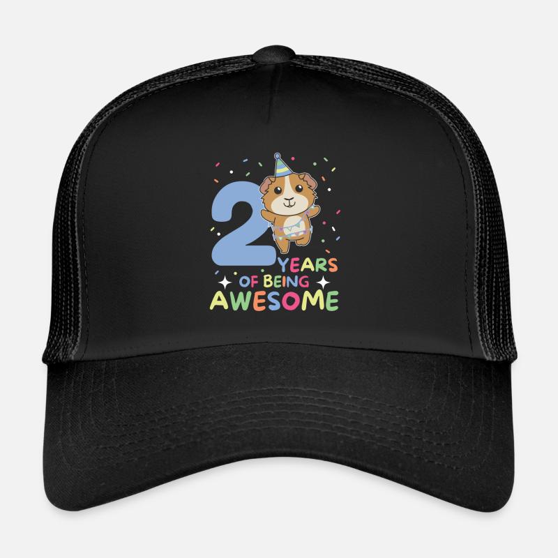 Cochon d’Inde pour 2ème anniversaire enfants deux Casquette trucker 