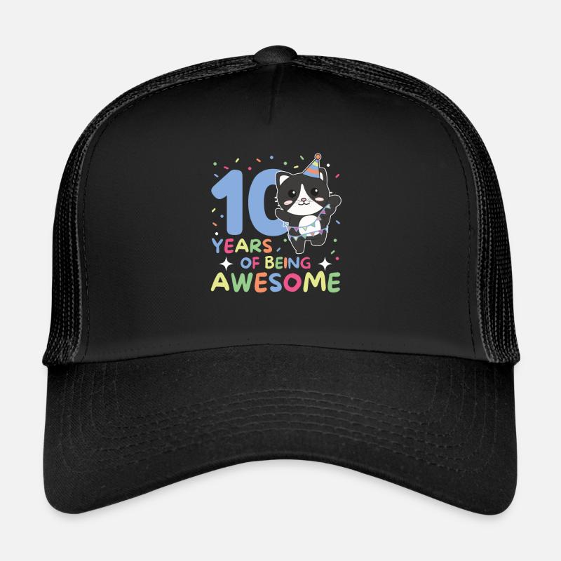 Chat pour les 10 ans Enfants de dix ans Casquette trucker 