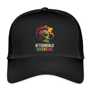 Reggae Skull Afterworld Adventure - Casquette trucker  - noir/noir - Devant