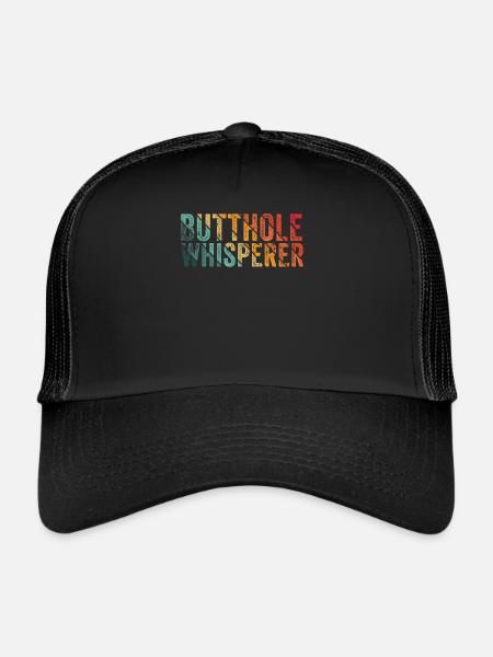 Butthole Whisperer - Trucker Cap - black/black - Front
