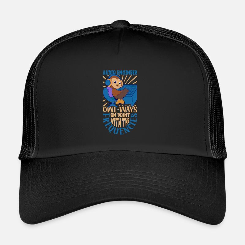 Eule am Mischpult - Tontechniker Trucker Cap