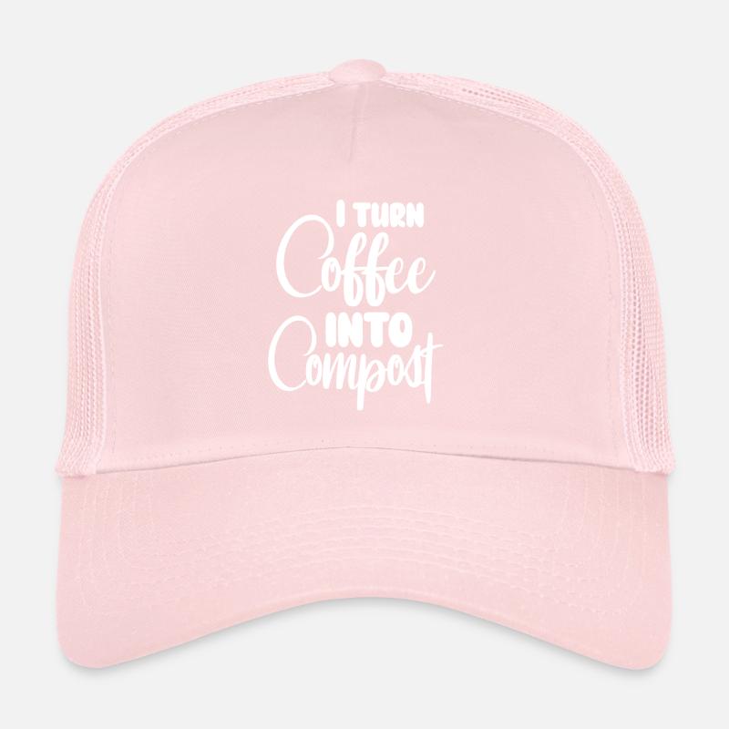 I Turn Coffee Into Compost Blue Planet Trucker Cap