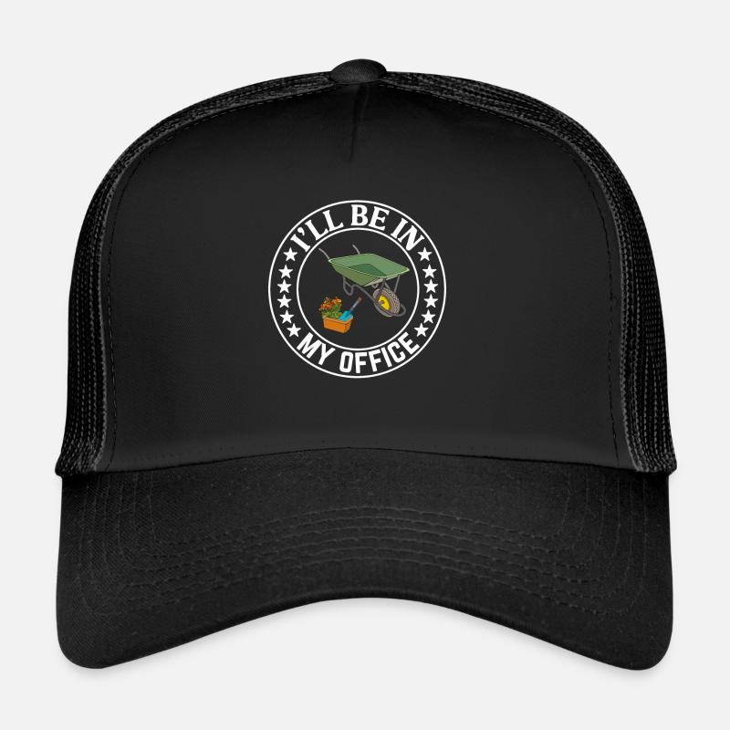 Je serai dans mon bureau le jardin travaille avec des fleurs Casquette trucker 