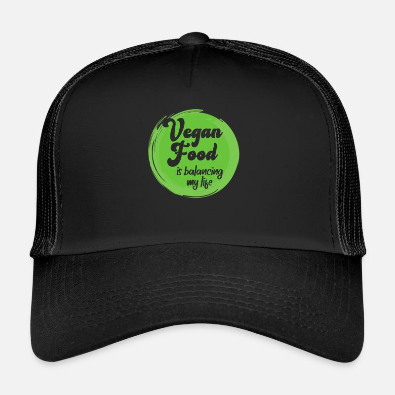 La nourriture végétalienne équilibre ma vie Casquette trucker 