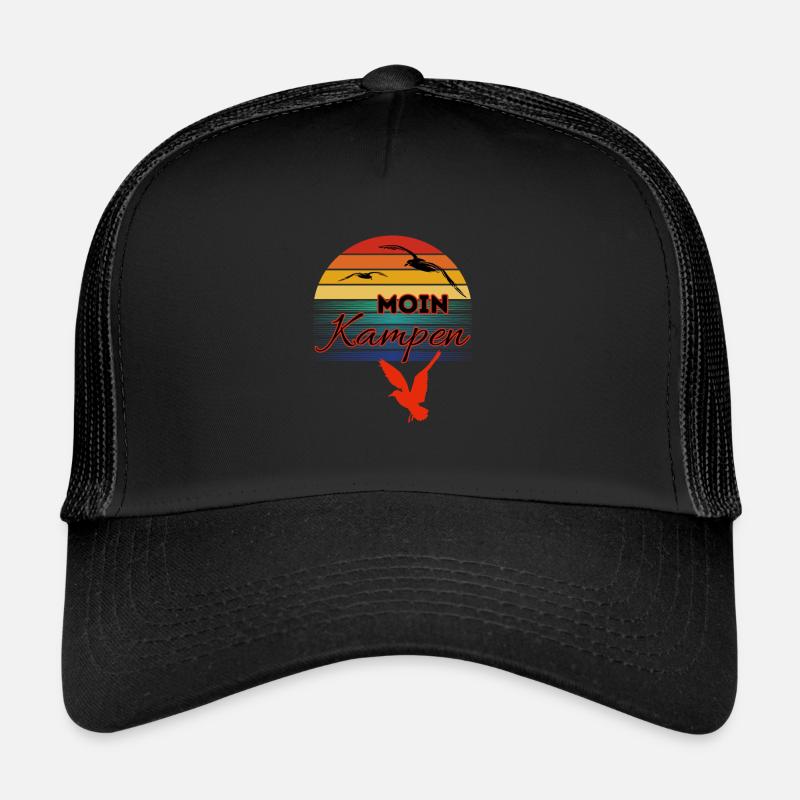 Moin Kampen mit Möwe im Retro Style-Sylt-Kampen Trucker Cap