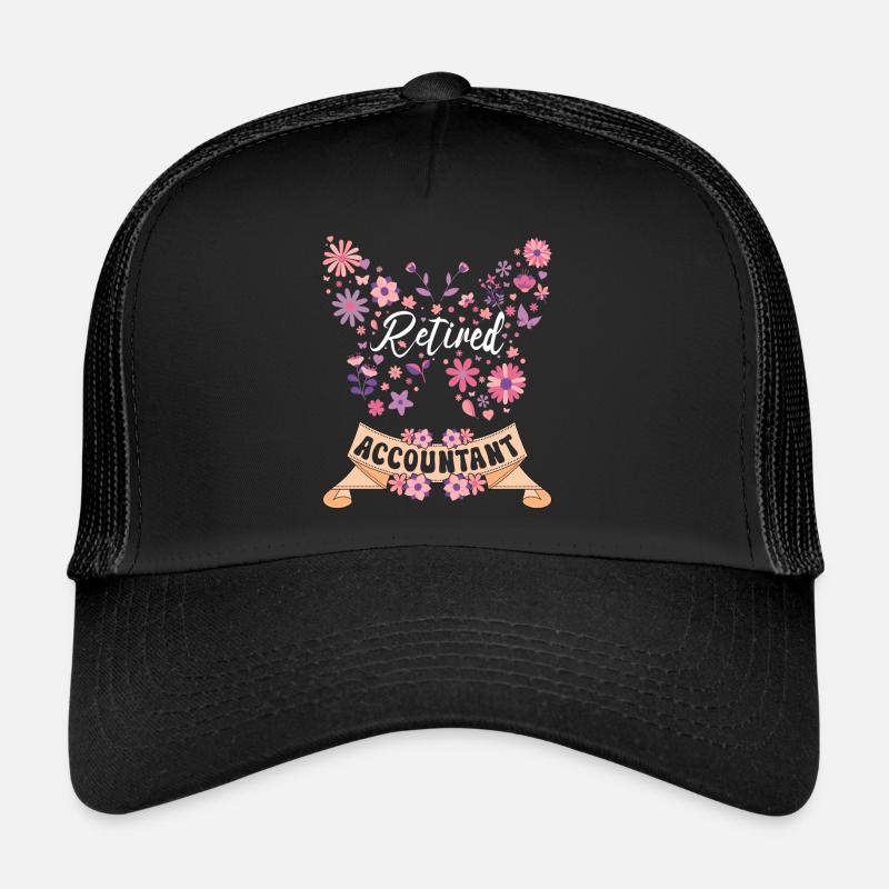 Retraitée Femme Comptable Retraite - Casquette trucker  - noir/noir