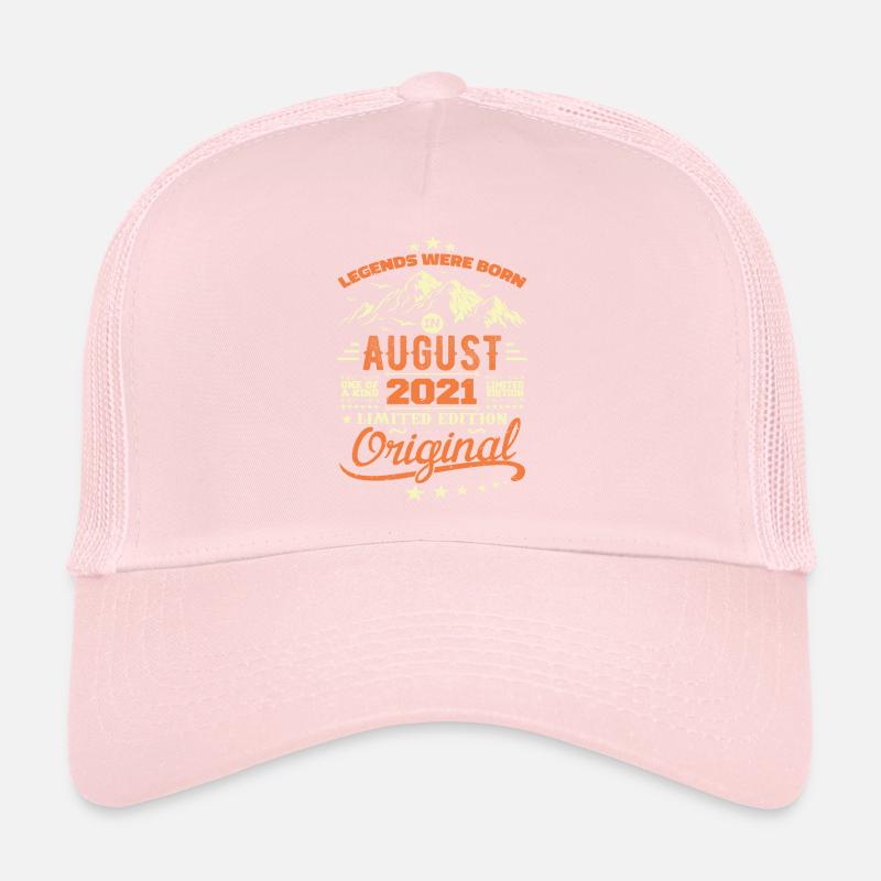 August 2021 Birthday August 2021 Vintage Gift Trucker Cap