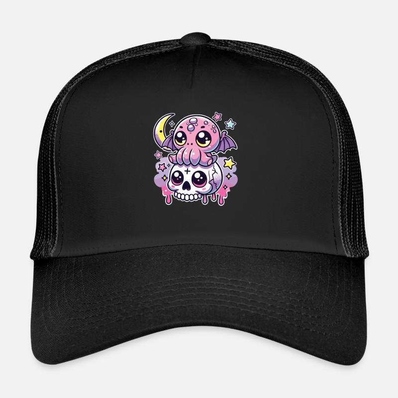 Kawaii Gothique Cthulhu Couleurs pastel Gothique Goth Casquette trucker 