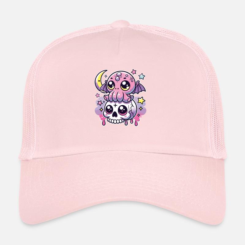 Kawaii Gothique Cthulhu Couleurs pastel Gothique Goth Casquette trucker 