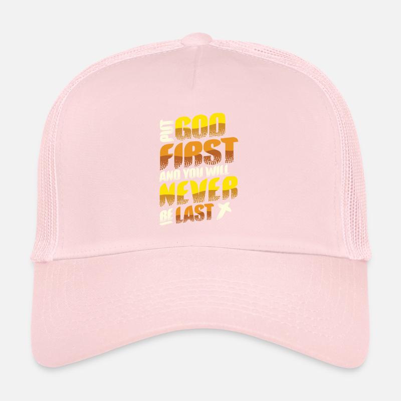 Put God First Religion Faith Trucker Cap