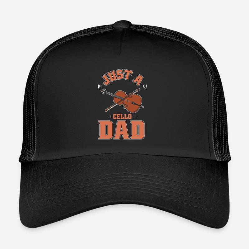 Cello Cellist Just A Cello Dad - Trucker Cap - Schwarz/Schwarz