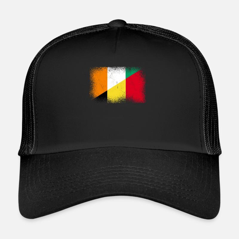 Côte d’Ivoire Belgique Drapeau Casquette trucker 
