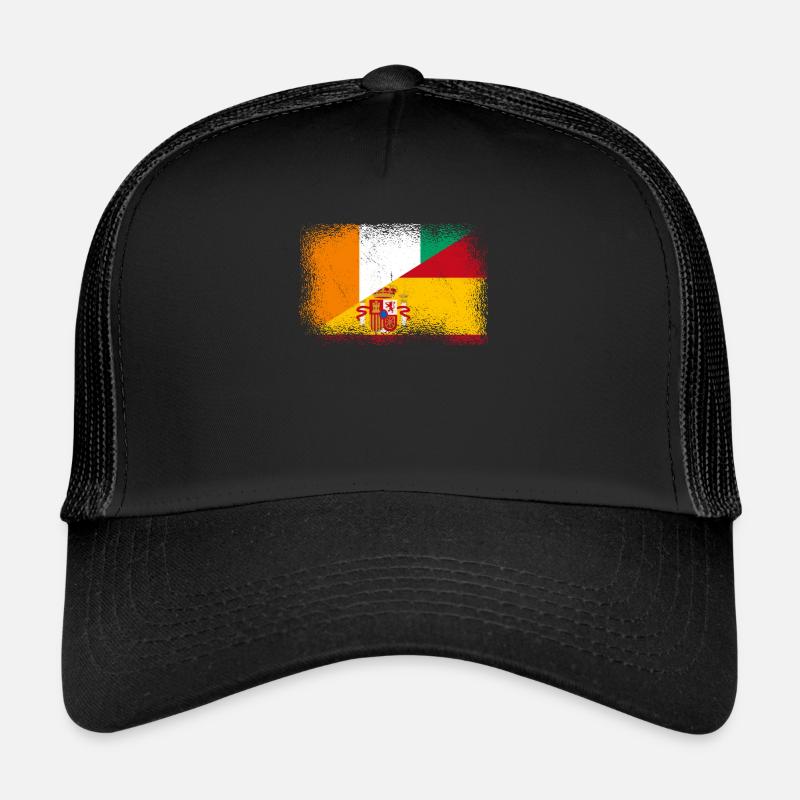 Elfenbeinküste Spanien Fahne Trucker Cap