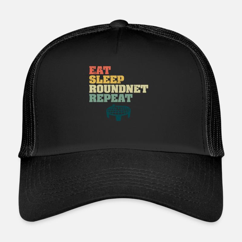 Eat Sleep Roundnet Repeat Trucker Cap