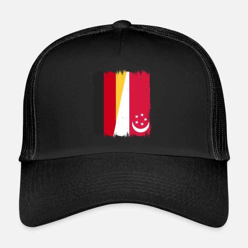 Singapore Germany Trucker Cap