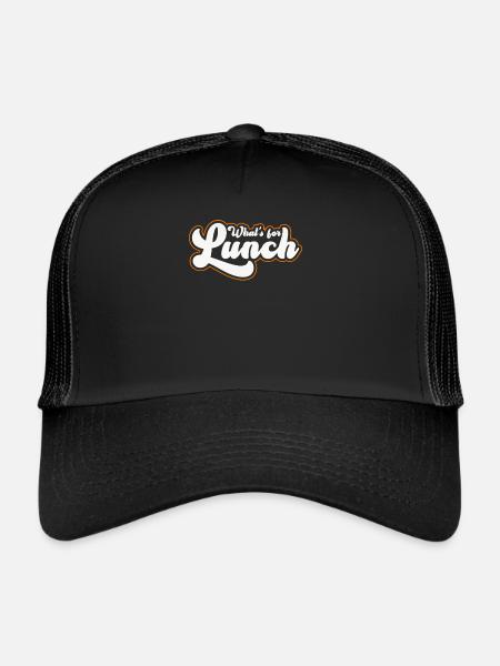 What's For Lunch? - Trucker Cap - black/black - Front