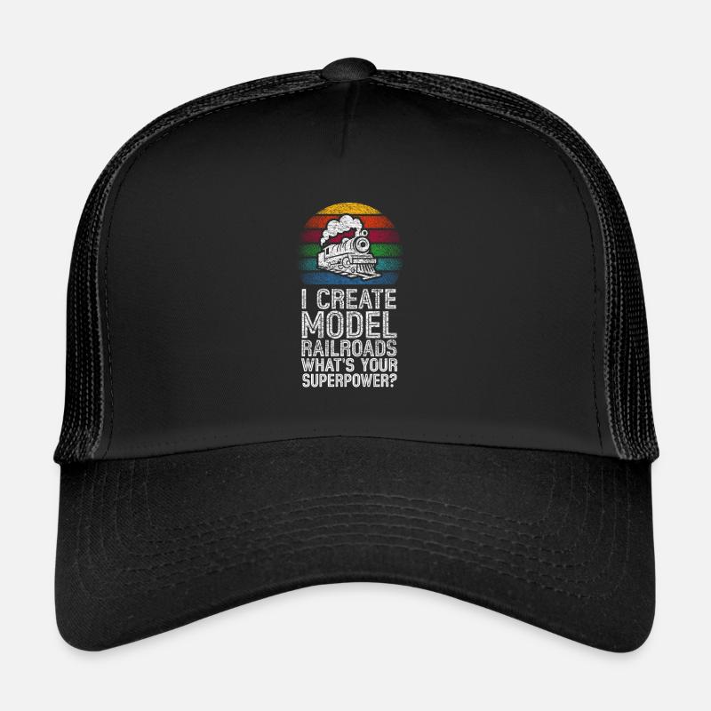 Ich erschaffe Modelleisenbahn-Superkraft Trucker Cap