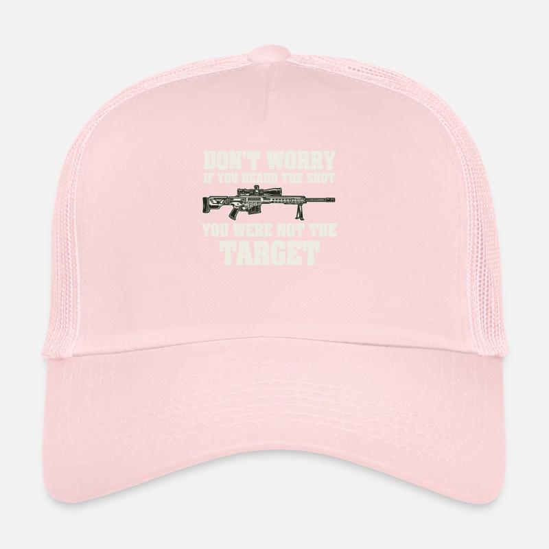 Entendu le coup de feu Jamais la cible Sniper Casquette trucker 