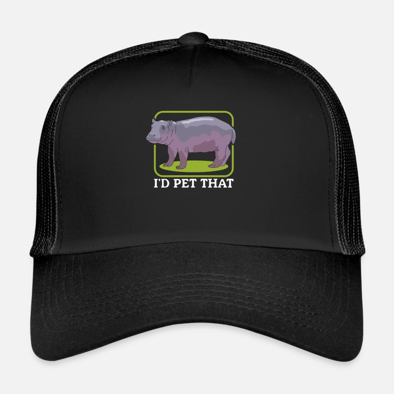 Hippopotame Bébé hippopotame Cadeau Hippopotame Casquette trucker 