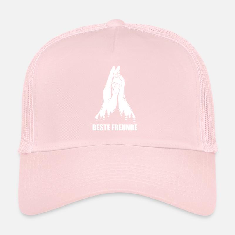 Beste Freunde - Hand + Hundepfote - High Five Trucker Cap