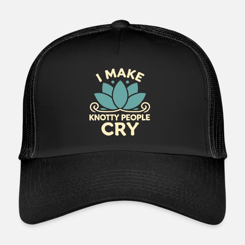 I Make Knotty People Cry Funny Massage Therapist H Trucker Cap