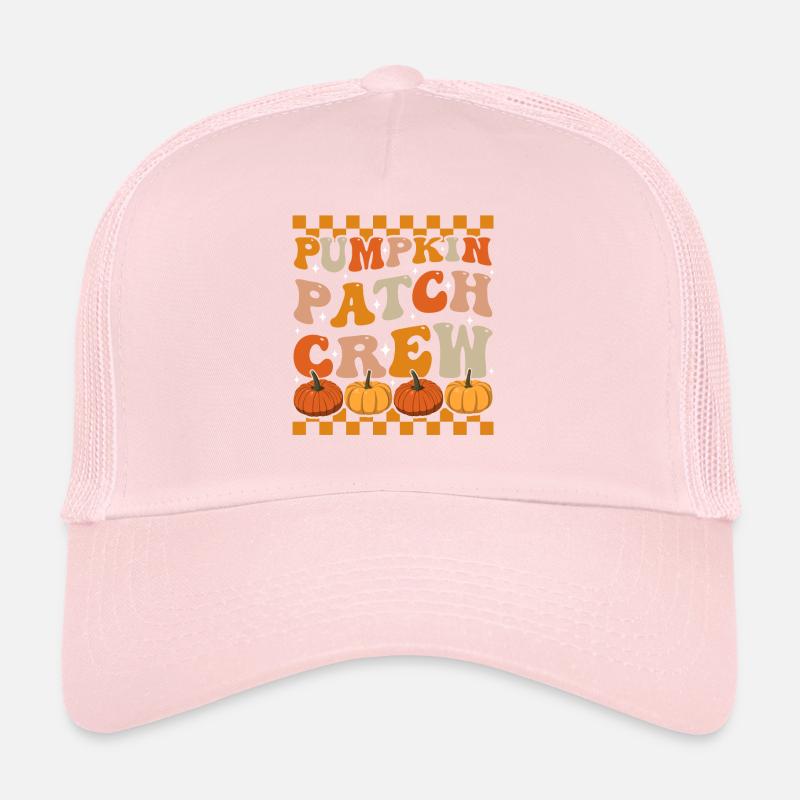 Groovy Pumpkin Patch Crew Fall Pumpkins Trucker Cap