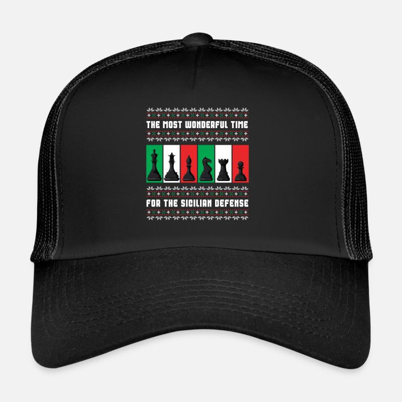 Weihnachtsschach Hässlicher Weihnachtspullover Trucker Cap