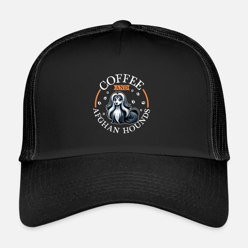 Kaffee und Afghanischer Windhund Trucker Cap