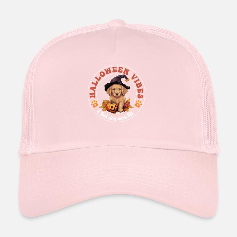 Halloween Sorcière Chapeau Citrouille Chien Doré Retriver Casquette trucker 