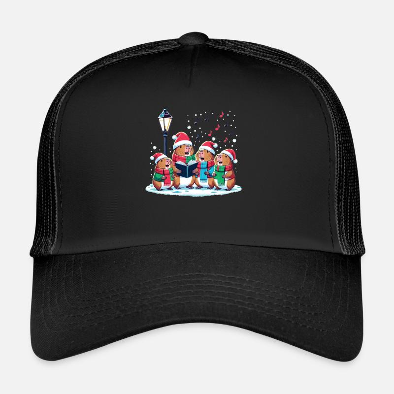 Noël festif Capybara d’hiver Casquette trucker 
