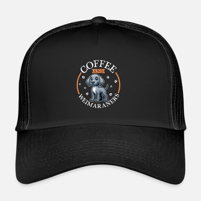 Café et braque de Weimar Casquette trucker 