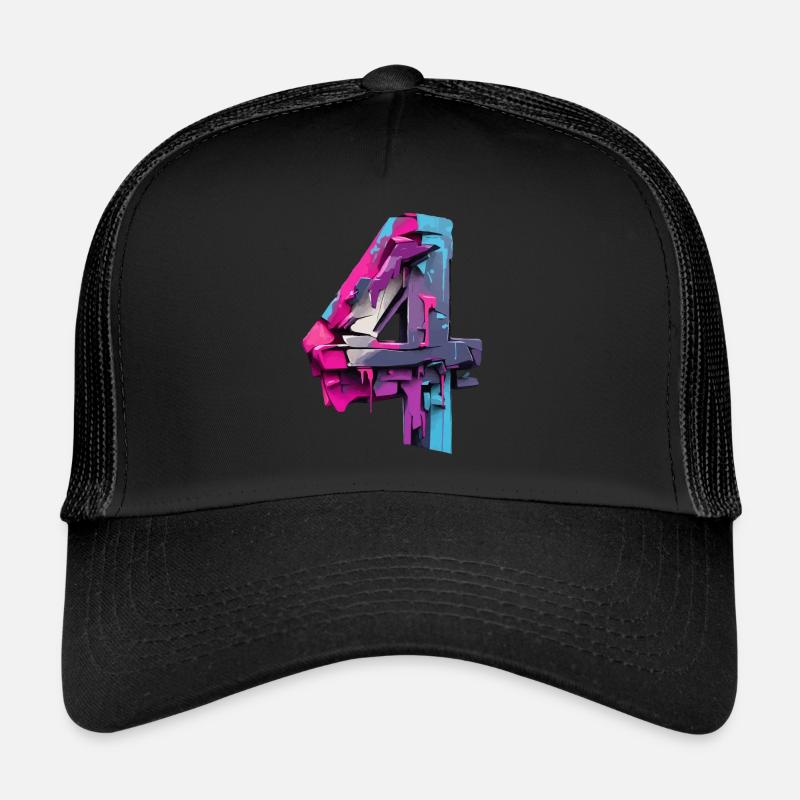 NUMMER 4 NR. 4 COOL 4. GEBURTSTAG Trucker Cap