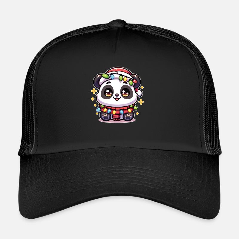 Chapeau de Noël Fée de Noël Panda Casquette trucker 