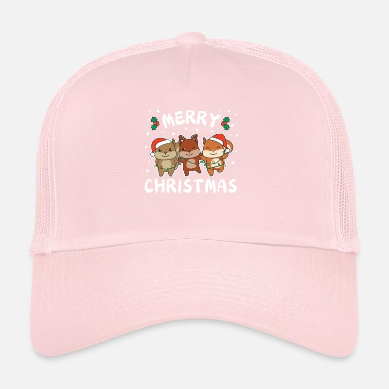 Joyeux Noël Mignon Écureuil Casquette trucker 