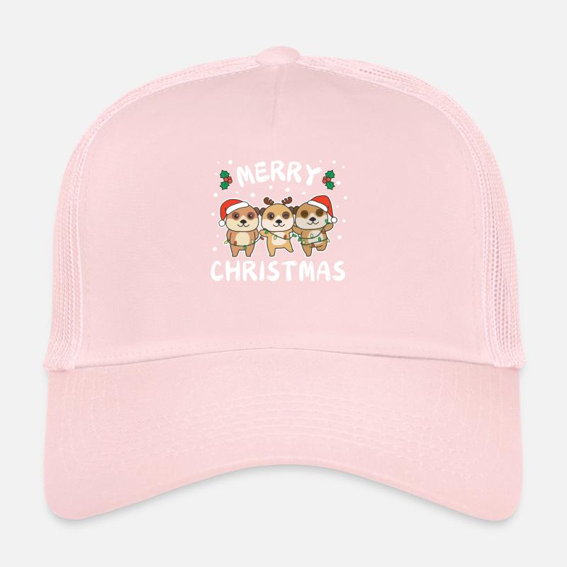 Joyeux Noël Mignon Suricate Noël Casquette trucker 
