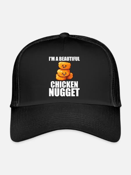 Cute Chicken Nugget For Women Chicken Nugget Lover - Casquette trucker  - noir/noir - Devant