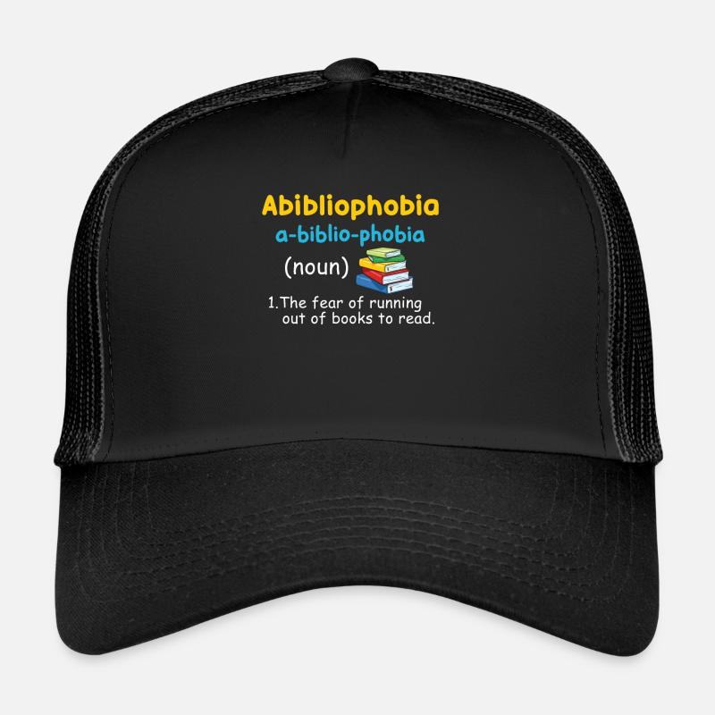 Abibliophobie Bücherwurm Lesebücher Trucker Cap