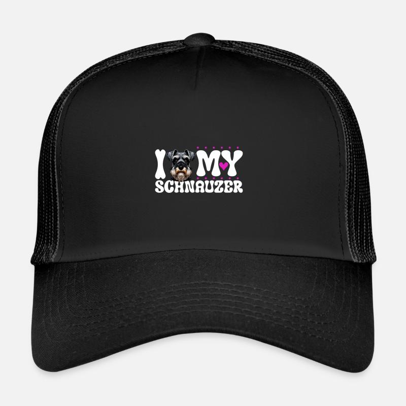 Ich liebe meinen Schnauzer Trucker Cap