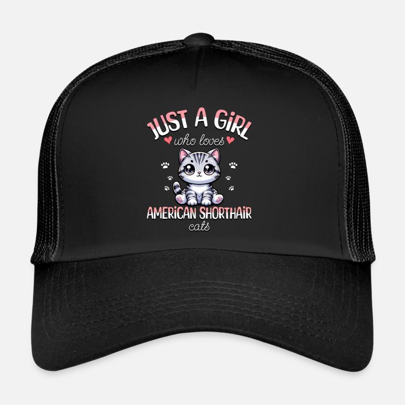 Fille Adore Chat American Shorthair Casquette trucker 