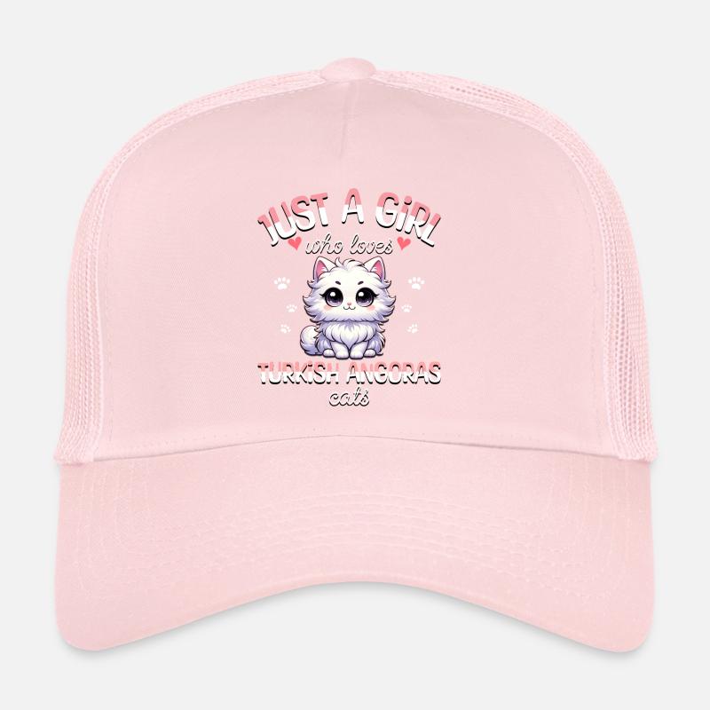 Fille Adore Chat Angora Turc Casquette trucker 