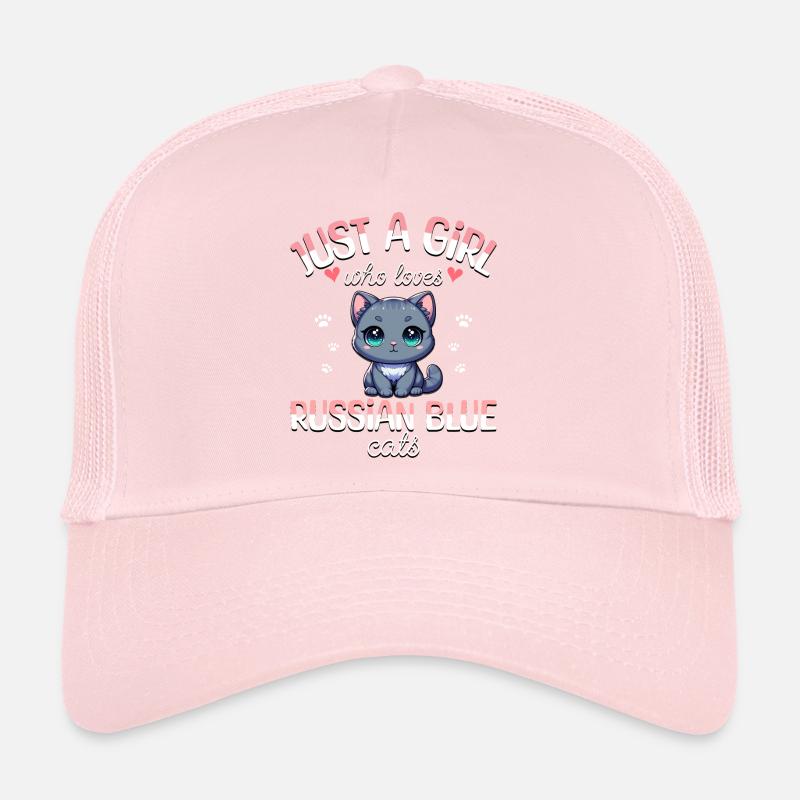 Fille Adore Chat Bleu Russe Casquette trucker 