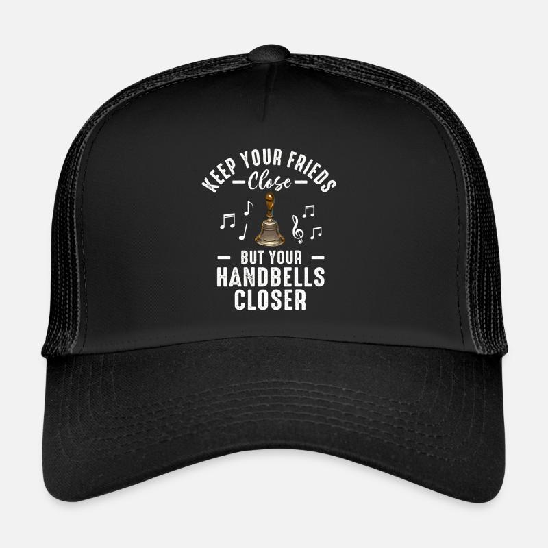 Chor Musik Instrument Handglocke Chor - Trucker Cap - Schwarz/Schwarz