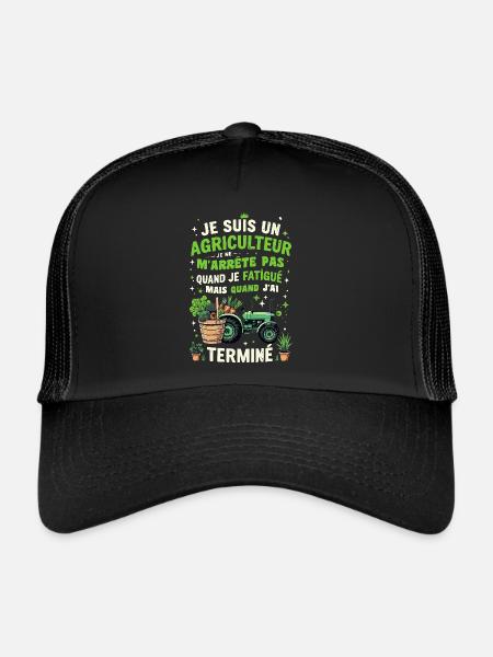Farmer Tractor Farmers I am a farmer - Trucker Cap - black/black - Front