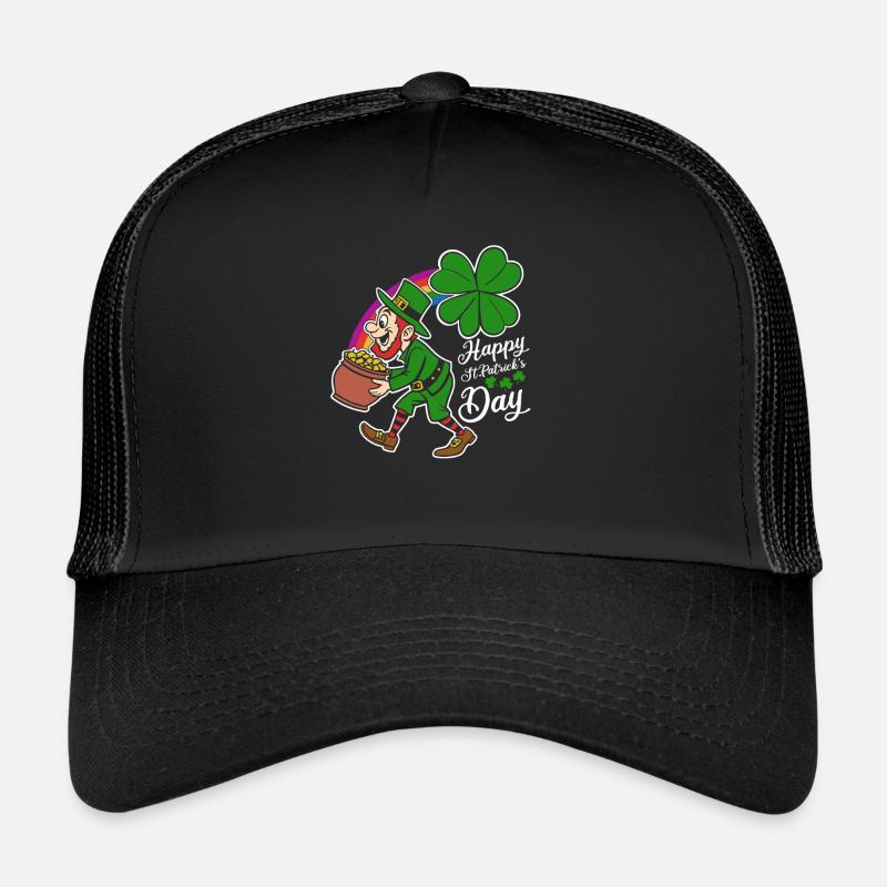 Bonne Saint-Patrick - Trèfle - Leprechaun Casquette trucker 