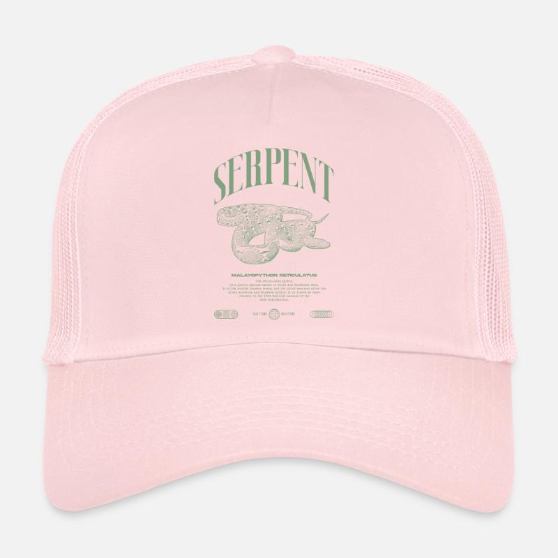 Reticulated Python Reptile Keeper Streetwear Trucker Cap