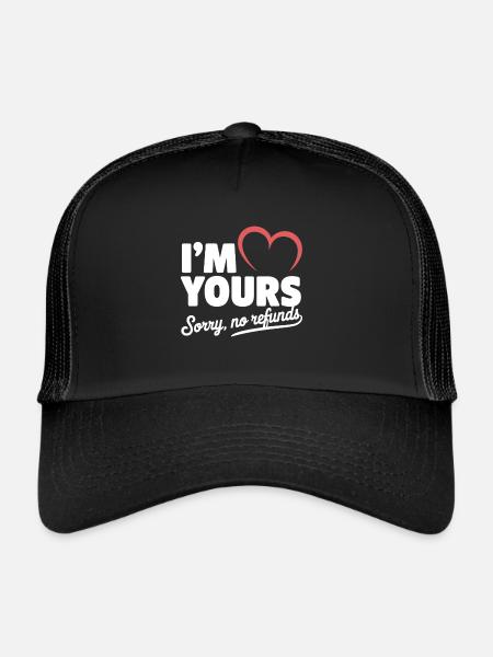 Je suis à toi désolé pas de remboursement Je suis à toi Je suis à toi - Casquette trucker  - noir/noir - Devant